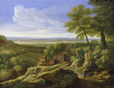 Klassiek landschap door Gaspard Poussin Dughet