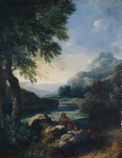 Landschap met Herders door Gaspard Poussin Dughet