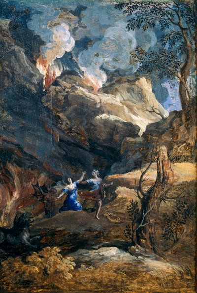 Orpheus en Eurydice door Gaspard Poussin Dughet