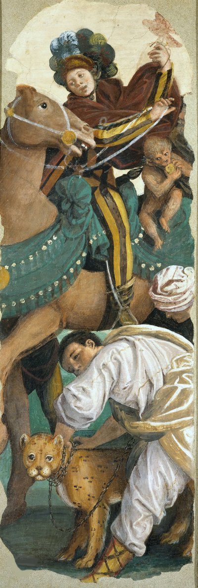 De aanbidding van de wijzen rechterpaneel, 1541-1542 door Gaudenzio Ferrari