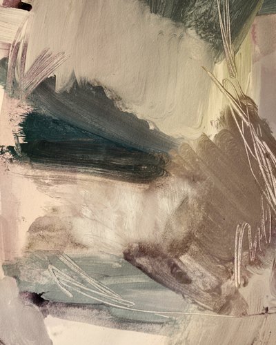 Ingetogen abstracte penseelstreken door Gemma Bardot