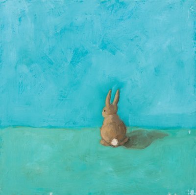 Little Bun, 2018 (olieverf op board) door Genevieve French