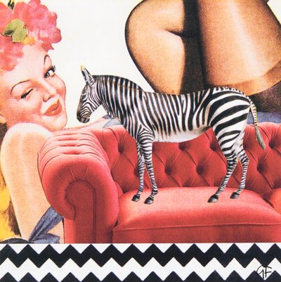 ZigZagZebra (collage) door Genevieve French