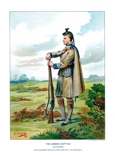 The London Scottish, c1890 door Geoffrey Douglas Giles