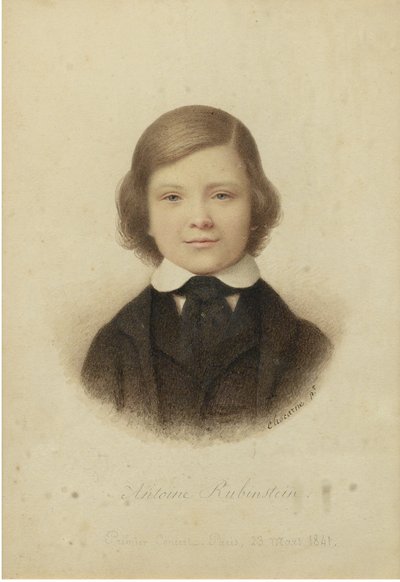 Anton Rubinstein op 12-jarige Leeftijd door Geoffroy Alphonse Chocarne