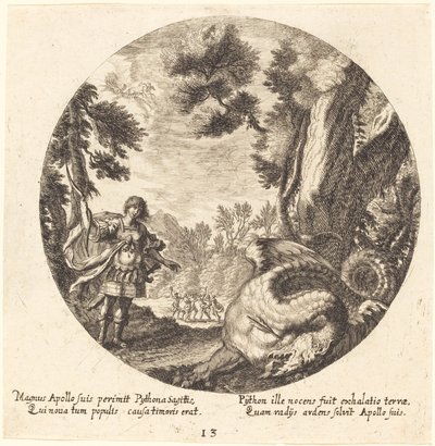 Apollo doodt de Python door Georg Andreas Wolfgang the Elder