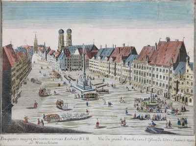 Kijkdoosfoto München Marienplatz Z door Georg Balthasar Probst