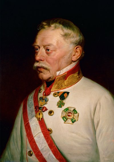 Fieldmarshal Johann Joseph Wenzel Radetzky von Radetz … (painting on canvas) door Georg Decker