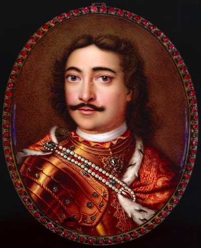 Portret van Keizer Peter I de Grote 1672-1725 door Georg Friedrich Dinglinger