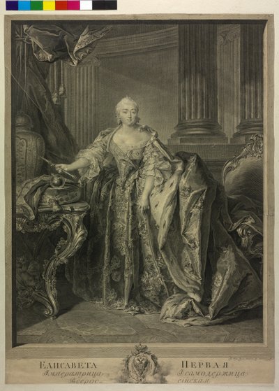 Keizerin van Rusland Elisabeth Petrowna door Georg Friedrich Schmidt