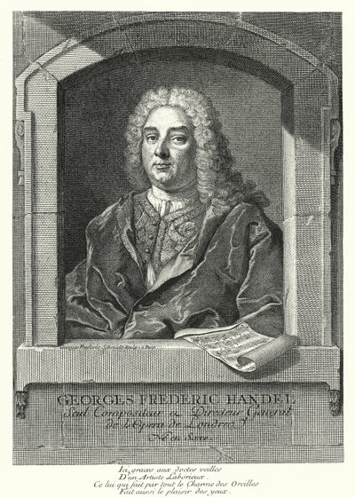 George Frideric Handel, Duitse barokcomponist door Georg Friedrich Schmidt