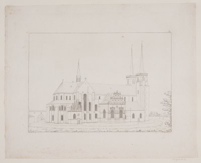 Deens: Roskilde Kathedraal gezien vanuit het noorden door Georg Hoffmann