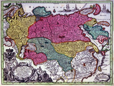 Het Russische Rijk door Georg Matthäus Seutter