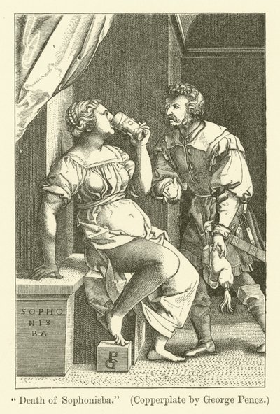 De dood van Sophonisba door Georg Pencz
