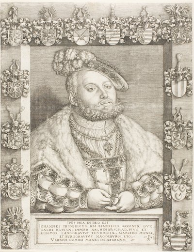 Keurvorst Johan Frederik de Grootmoedige van Saksen door Georg Pencz