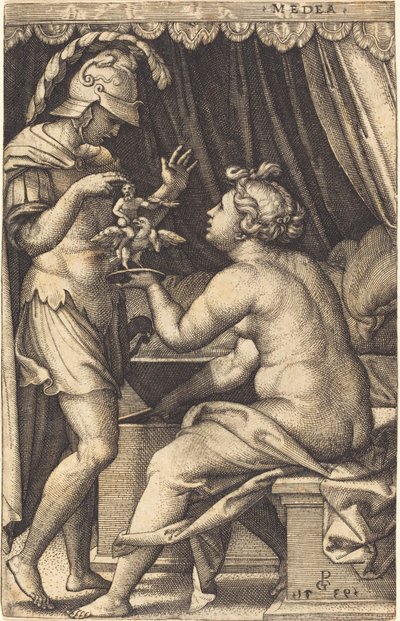 Medea Geeft de Penaten Terug aan Jason door Georg Pencz