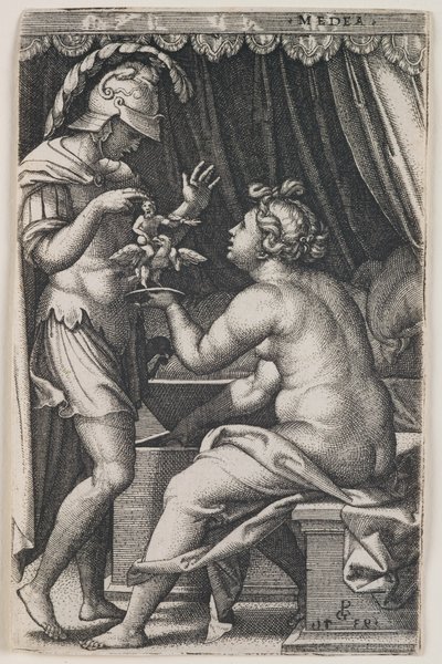 Medea en Jason door Georg Pencz