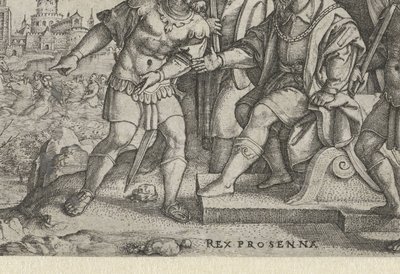 Porsenna hoort dat Cloelia is ontsnapt door Georg Pencz