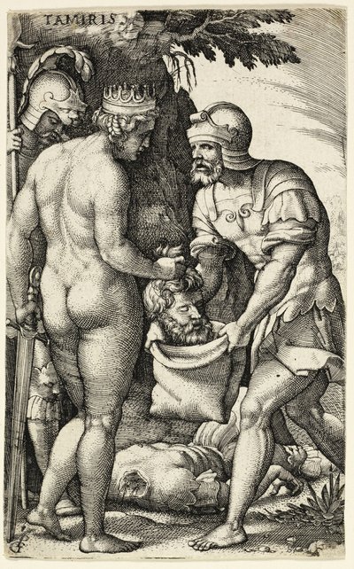 Tamiris, uit Griekse heldinnen door Georg Pencz