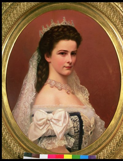 Keizerin Elizabeth van Beieren (1837-98) in Hongaarse klederdracht, 1867 door Georg Raab