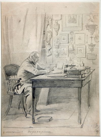Portret van de auteur Faddei Bulgarin (1789-1859) door Georg Wilhelm Timm