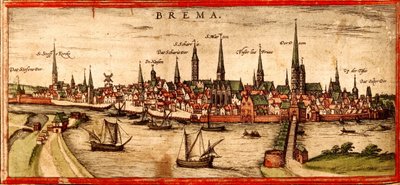 Bremen door Georg and Hogenberg Franz (1535 90) Braun