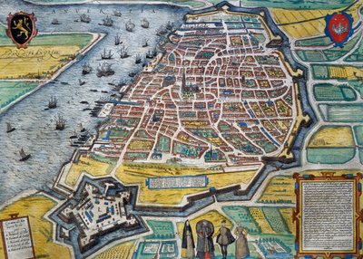 Stad Antwerpen door Georg Braun and Hogenberg Franz
