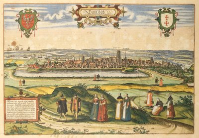 Gdansk uit Civitates Orbis Terrarum door Georg Braun door Georg Braun and Hogenberg Franz