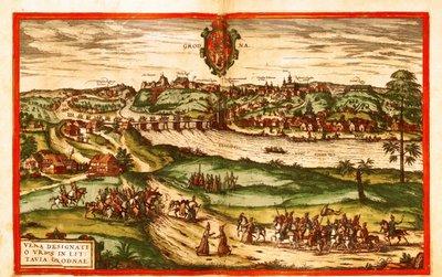 Grodno, Polen door Georg and Hogenberg Franz (1535 90) Braun