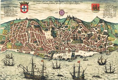 Portugal door Georg and Hogenberg Franz (1535 90) Braun