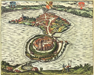 Ratzeburg, Duitsland door Georg and Hogenberg Franz (1535 90) Braun