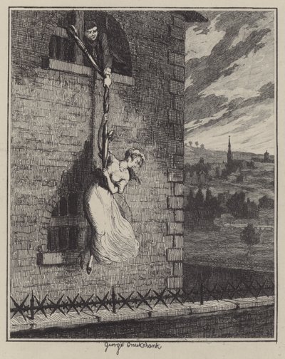 Illustratie voor Jack Sheppard door George (after) Cruikshank