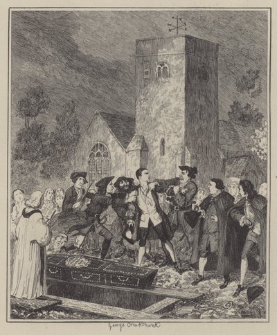 Illustratie voor Jack Sheppard (gravure) door George (after) Cruikshank