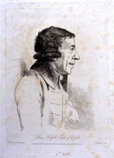 Horace Walpole, 4e graaf van Orford, gegraveerd door William Daniell door George (after) Dance