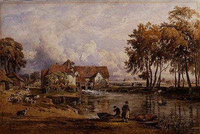 Streatley Mill: Aan de Theems door George Arthur Fripp