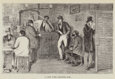 Een drinkbar in New York door George Augustus Sala