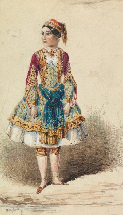 Meisje in Nabij-Oosterse Kleding door George Augustus Sala