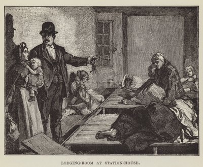 Logeerkamer in het politiebureau door George Augustus Sala