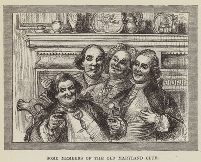 Enkele leden van de Old Maryland Club door George Augustus Sala