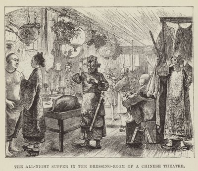 Het Nachtelijke Diner in de Kleedkamer van een Chinees Theater door George Augustus Sala