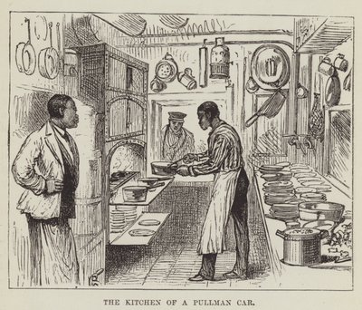 De keuken van een Pullman-wagen door George Augustus Sala