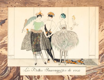 Les Belles Sauvageffes de 1920, uit Le Bonheur du Jour ou, Les Graces à la Mode, 1924 door George Barbier