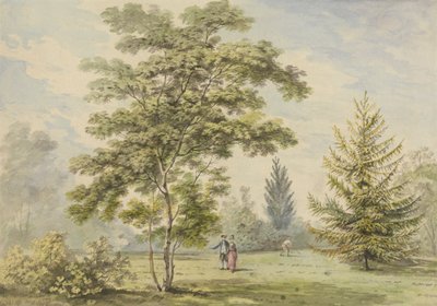 De Acaciaboom - Figuren in een Park door George Barret