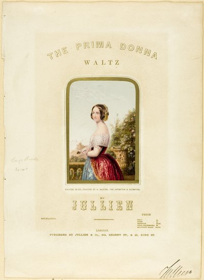 De Bruid, omslag voor The Prima Donna Waltz bladmuziek door George Baxter