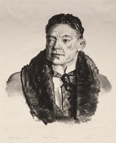 Portret van Robert Aitken, First Stone door George Bellows