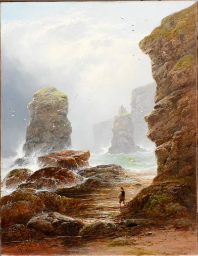 De kliffen bij Marsden Bay door George Blackie Sticks