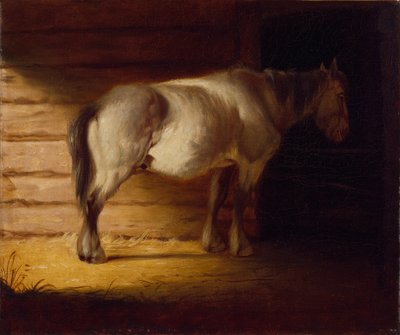 Oud veldpaard, 1856 (olieverf op doek) door George Caleb Bingham