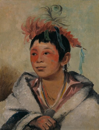 Aú-nah-kwet-to-hau-páy-o, Iemand die in de wolken zit, een jongen door George Catlin