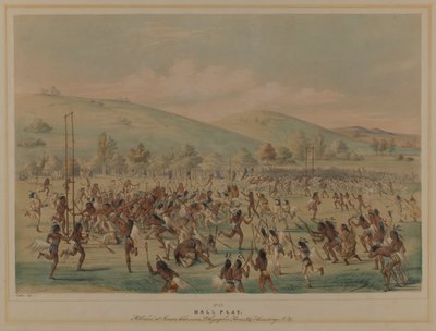 Balspel (La Crosse) door George Catlin