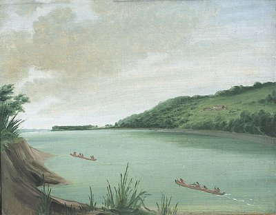 Belle Vue, Indiaans Agentschap van Majoor Dougherty, 870 Mijlen boven St. Louis, 1832 door George Catlin